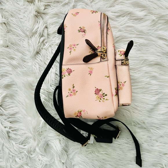 Coach Disney Minnie Mouse Vintage Pink Floral Charlie Mini Backpack Purse F29354 - Picture 2 of 10